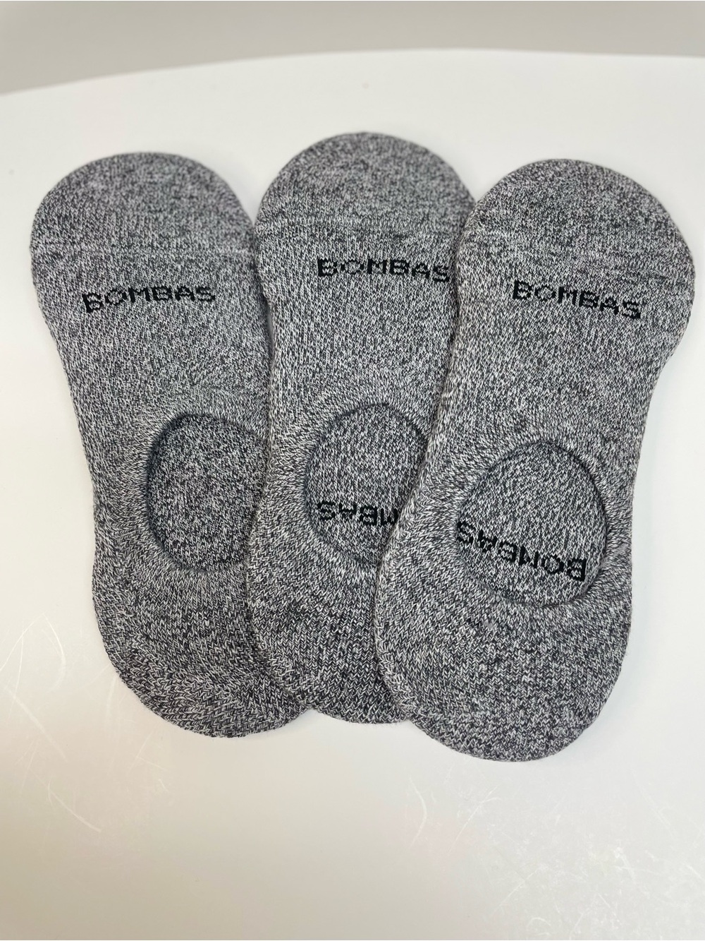 Bombas No-Show Socks - Heather Gray (3-Pack) NWOT